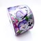 Designer's Shop WR 63-5198 Spring Summer Lilac Purple butterfly and small Floral on white wired edge ribbons , 2.5” x 10 yard